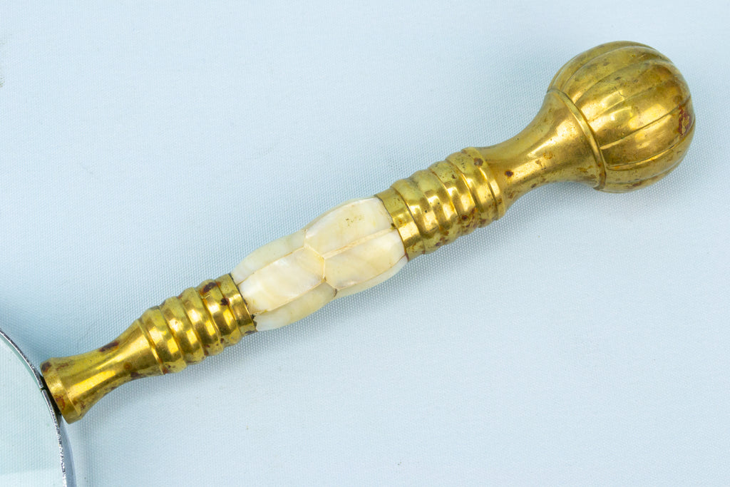 Magnifying Glass Brass & Mother of Pearl Handle
