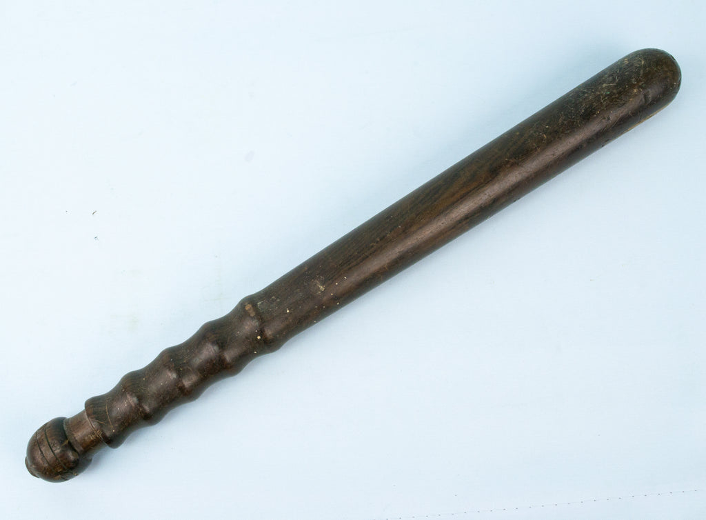 Antique British Police Truncheon in Turned Wood