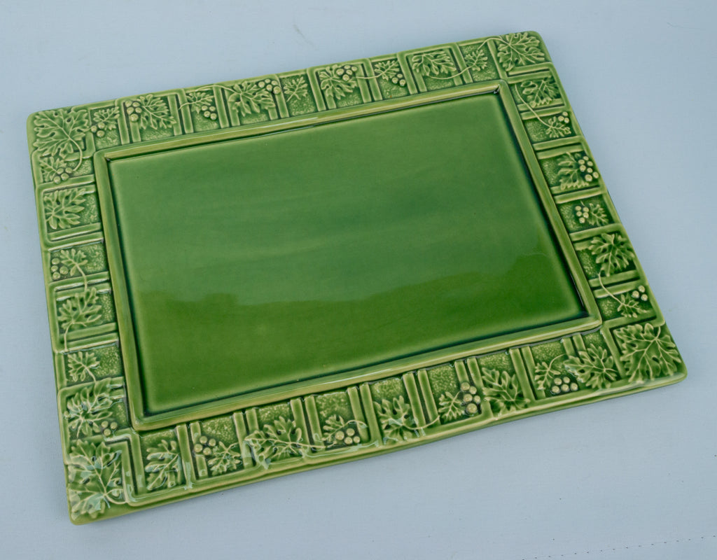 Cat & Mouse Large Majolica Cheese Dish
