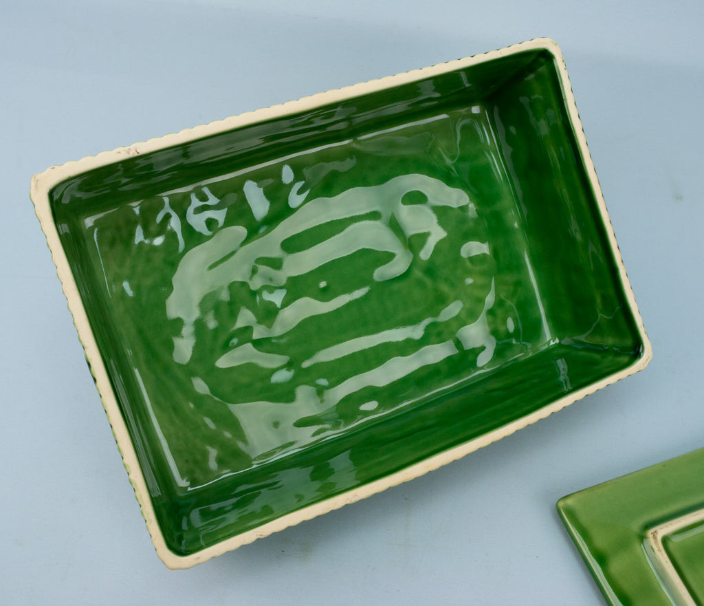Cat & Mouse Large Majolica Cheese Dish