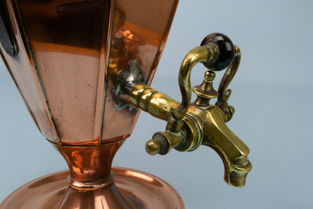 Regency Copper Hot Water Urn Early 1800s