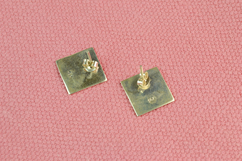 Earrings & Pendant Set in Sterling Silver and Enamel