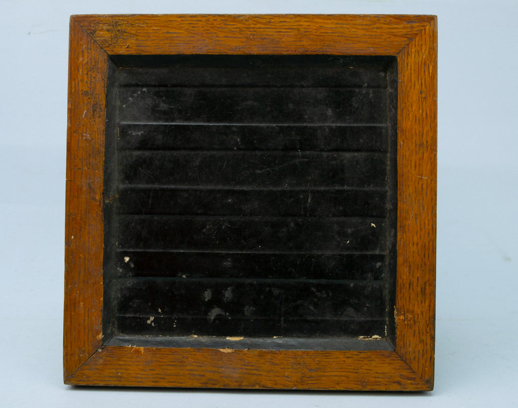 Victorian Tile in Oak Frame Antique 19th Century