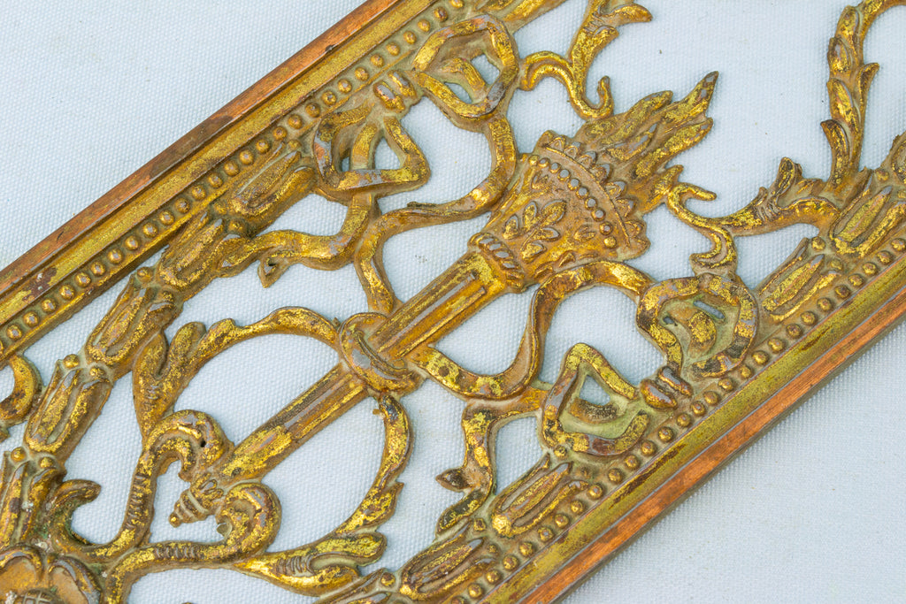 Antique Brass Door Push Plate Early 1900s