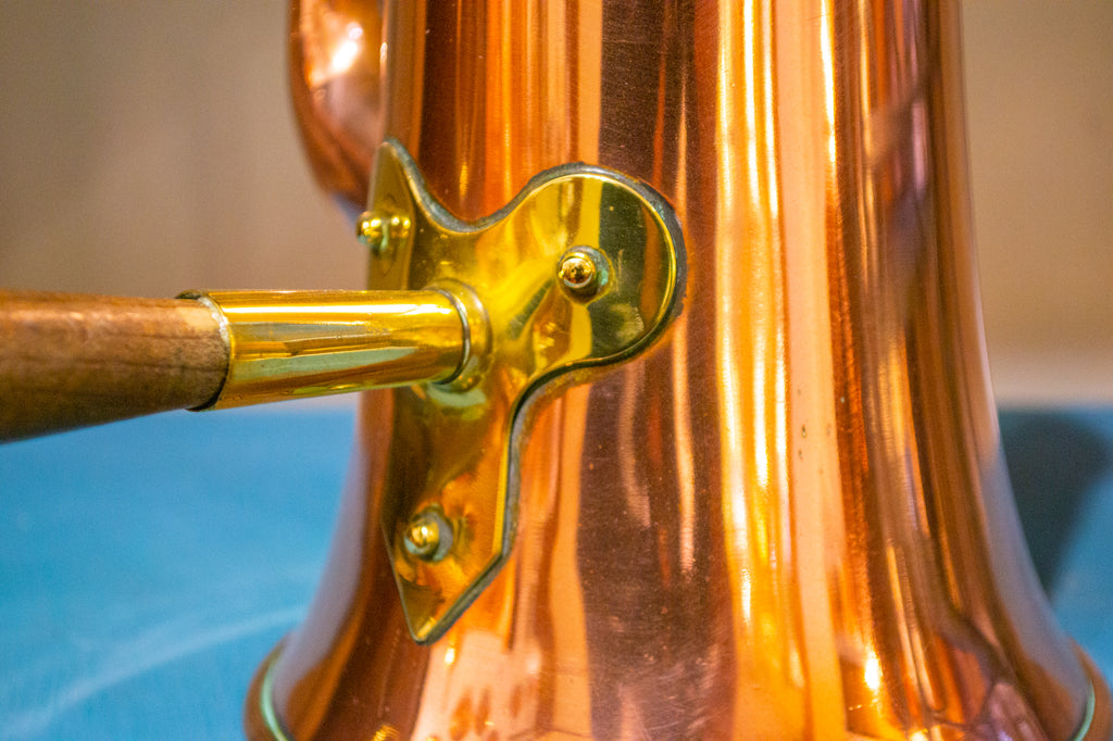 Polished Copper Coffee Pot Antique 19th Century