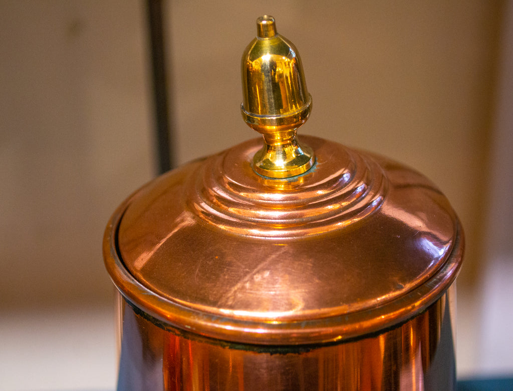 Polished Copper Coffee Pot Antique 19th Century