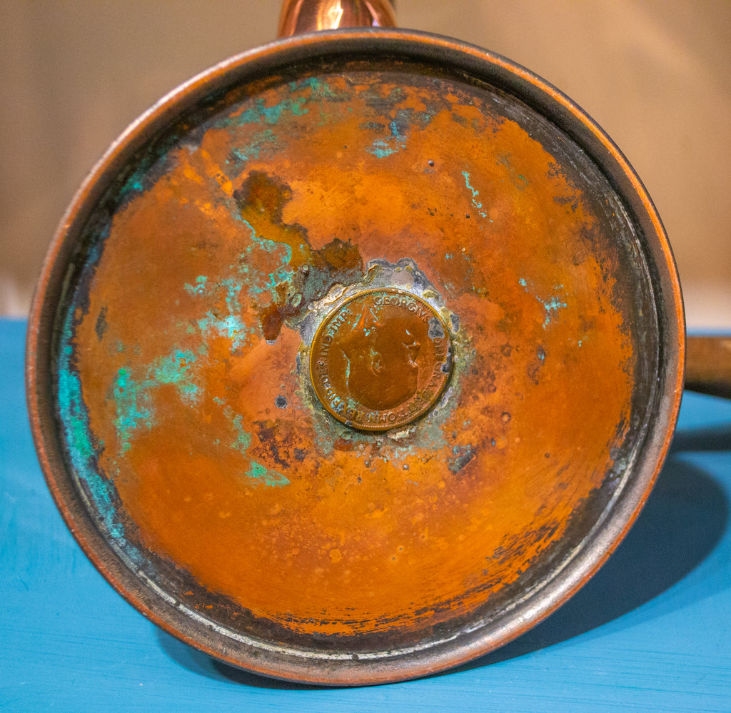 Polished Copper Coffee Pot Antique 19th Century