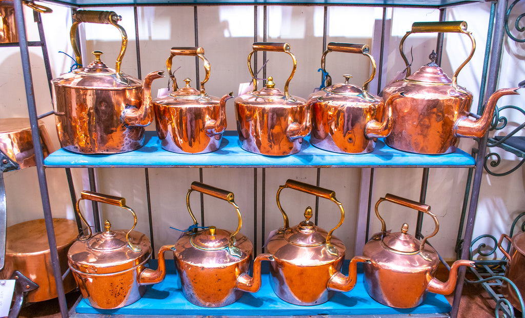 Victorian Polished Copper Kettle 19th Century
