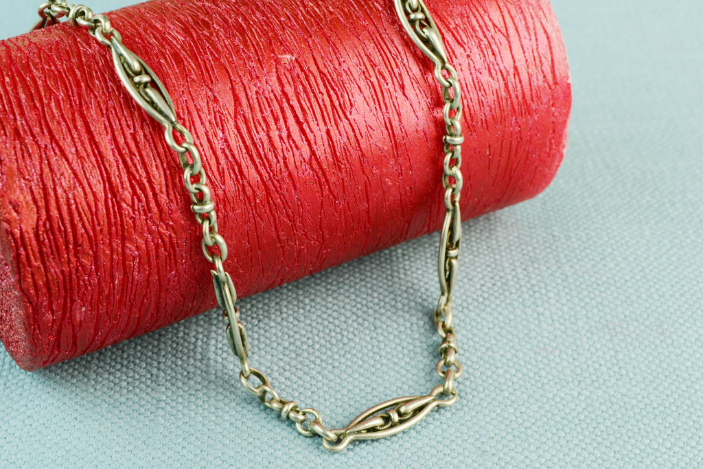 Watch Chain in Sterling Silver, French Early 1900s