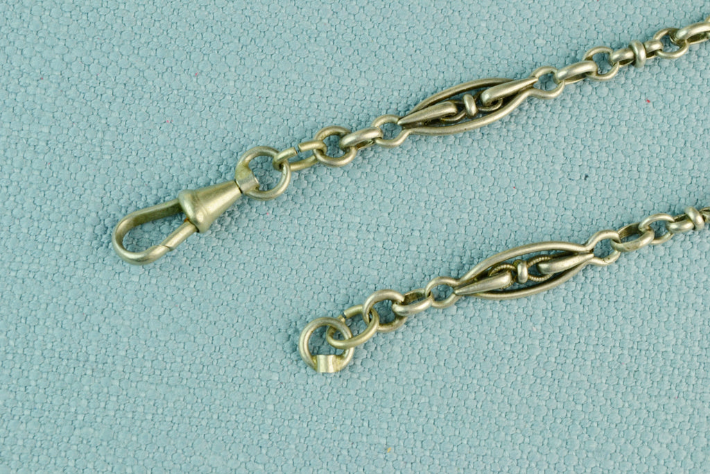 Watch Chain in Sterling Silver, French Early 1900s