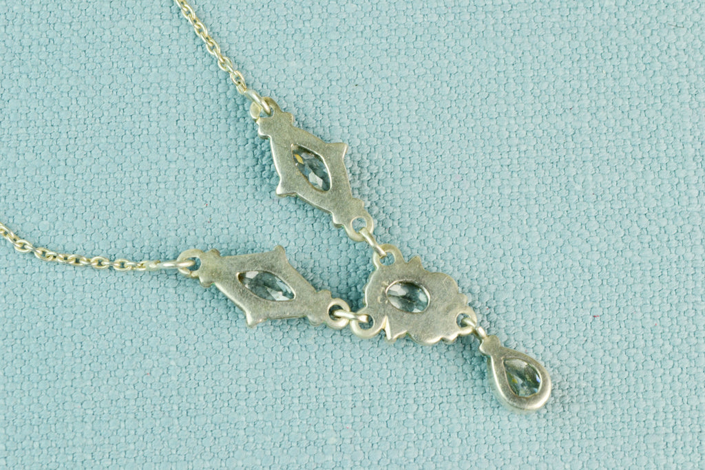 Necklace in Sterling Silver with CZ Stones