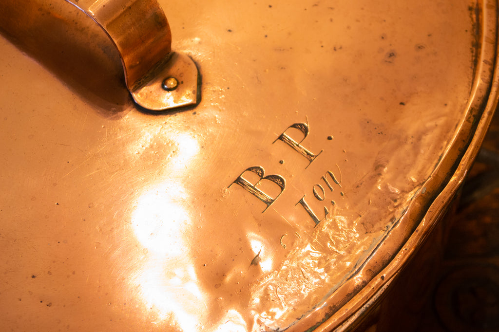 Large Turbot Cooking Copper Pan 19th Century