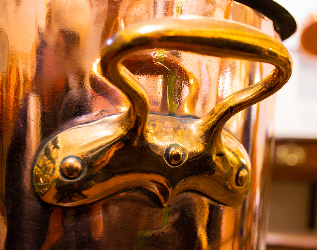Polished Copper Stockpot & Lid Antique 19th Century