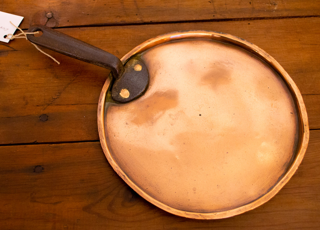 Polished Copper Pot or Pan Lid Antique 19th Century