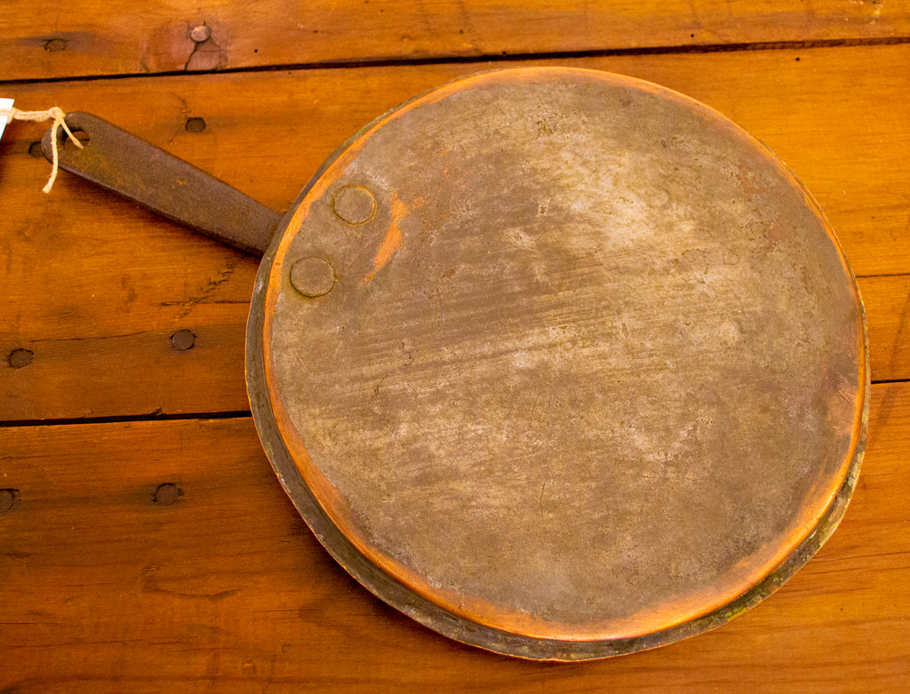 Polished Copper Pot or Pan Lid Antique 19th Century