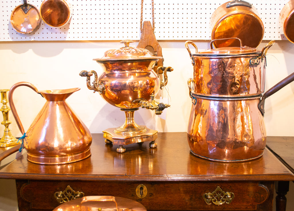 Victorian Copper Steamer Pan Antique 19th Century