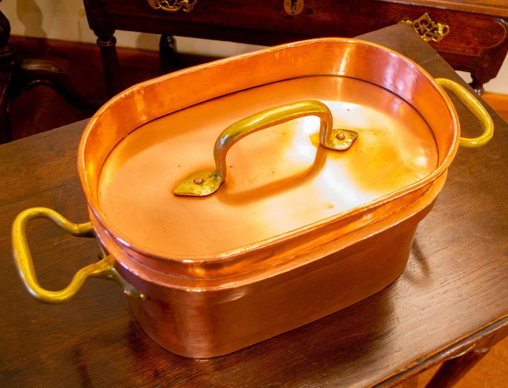 Copper French Daubiere Braising Pan 19th Century