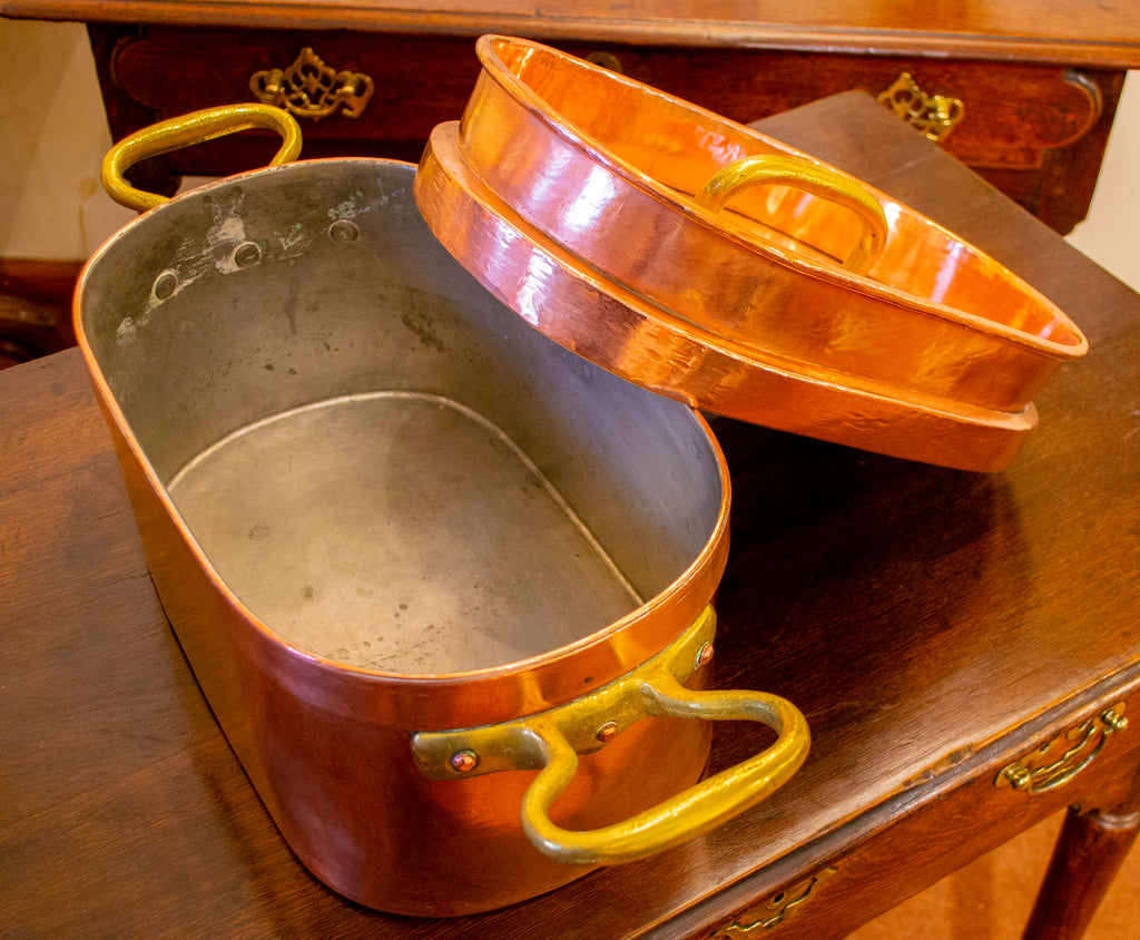 Copper French Daubiere Braising Pan 19th Century