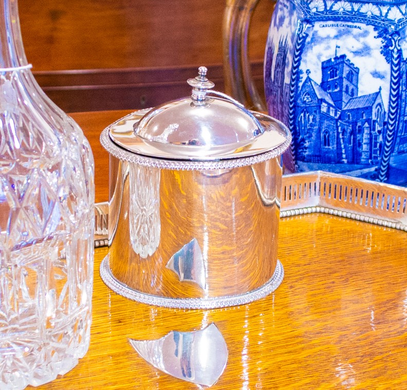 Georgian Tea Caddy Silver Plated Early 1800s