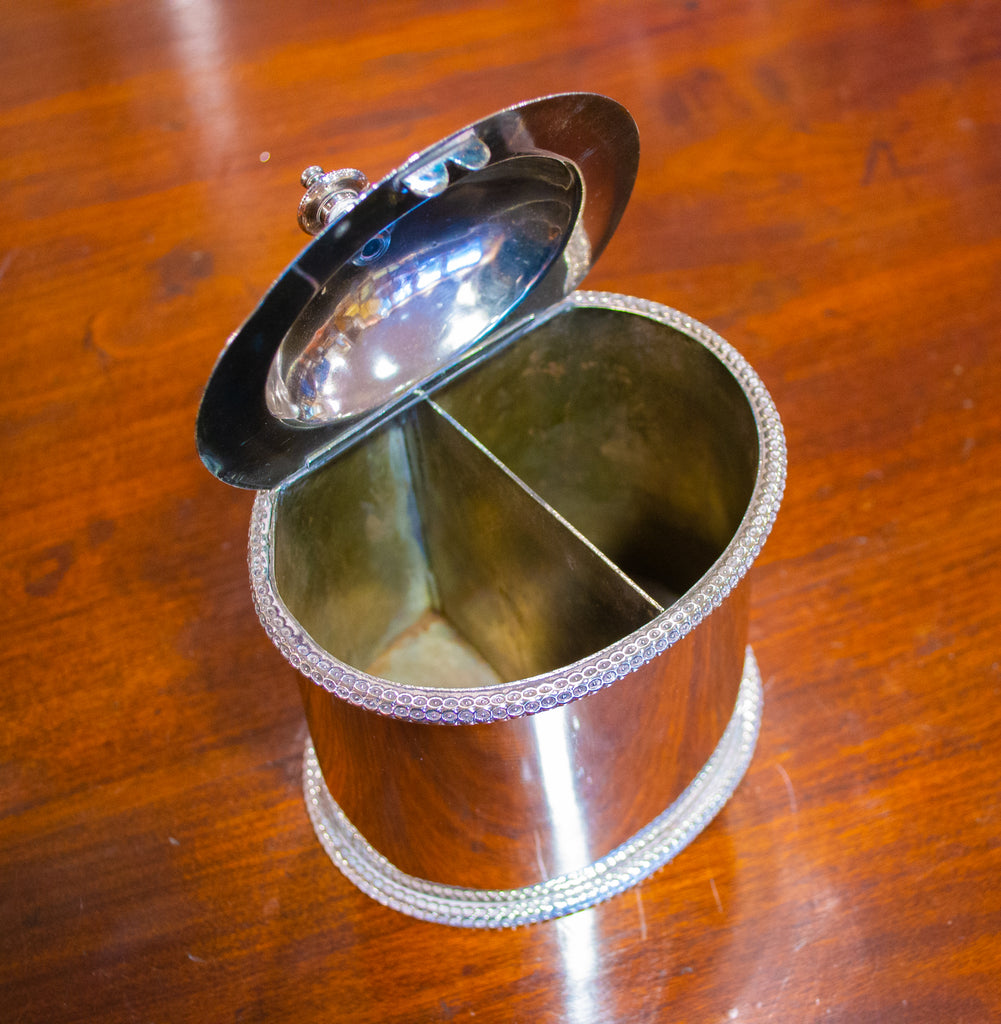 Georgian Tea Caddy Silver Plated Early 1800s