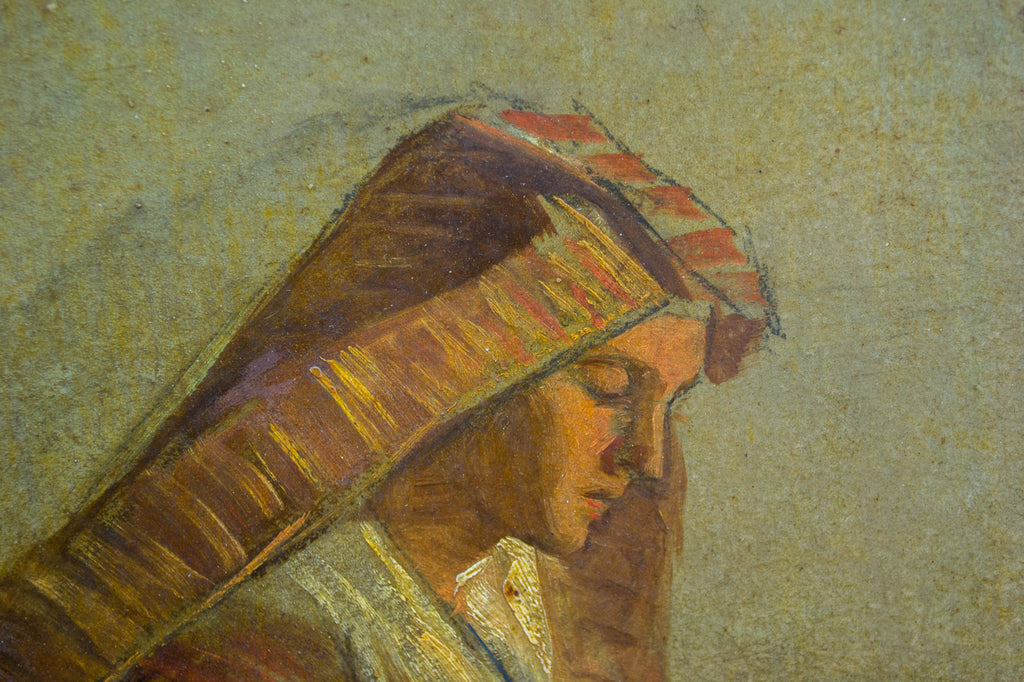 Mother & Baby 19th Century Oil Painting