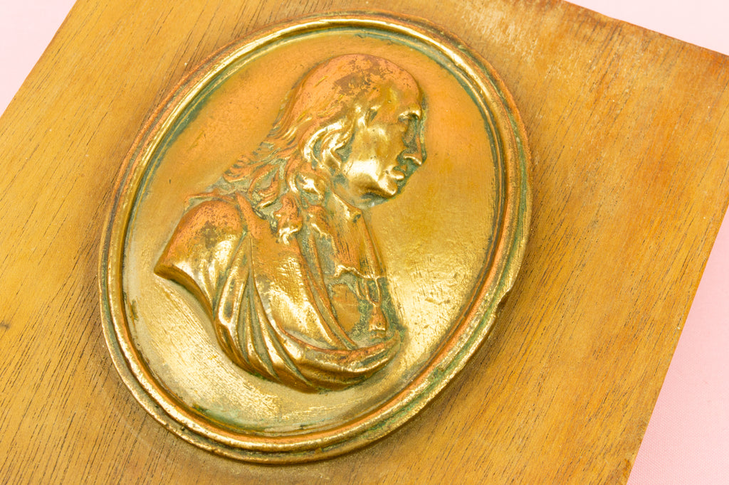 19th Century Bronze Medallion of a Gentleman