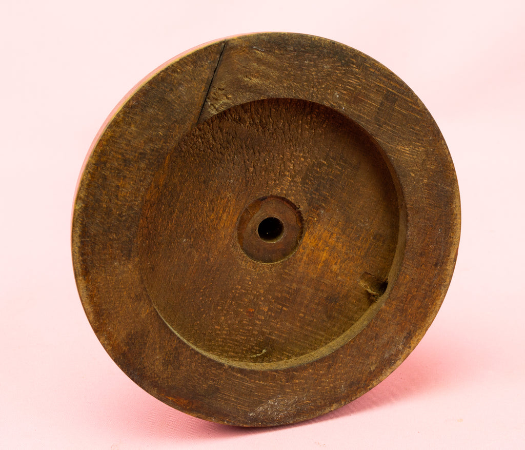 Antique Carved Wood Lamp Base