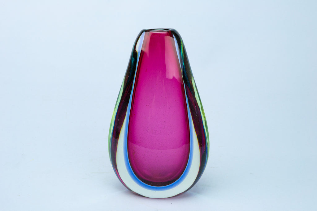 Purple Glass Vase 1960s Sommerso Murano