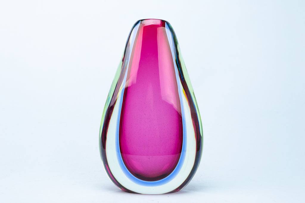 Purple Glass Vase 1960s Sommerso Murano