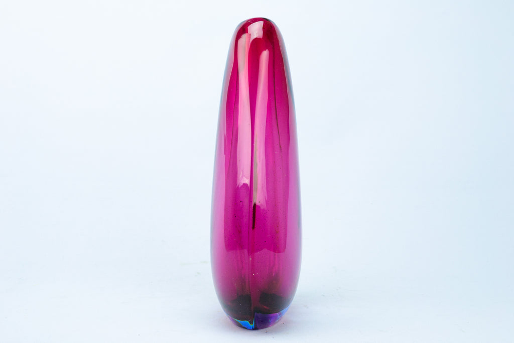 Purple Glass Vase 1960s Sommerso Murano