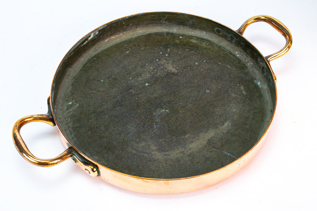 Large Copper Stockpot & Lid Antique 19th Century