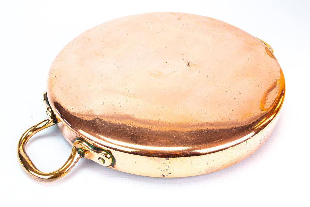 Large Copper Stockpot & Lid Antique 19th Century
