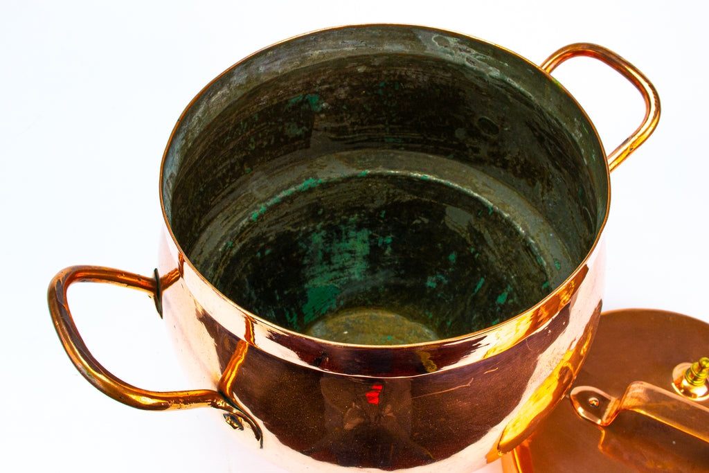 Polished Copper Pressure Cooker Pot Antique 19th Century
