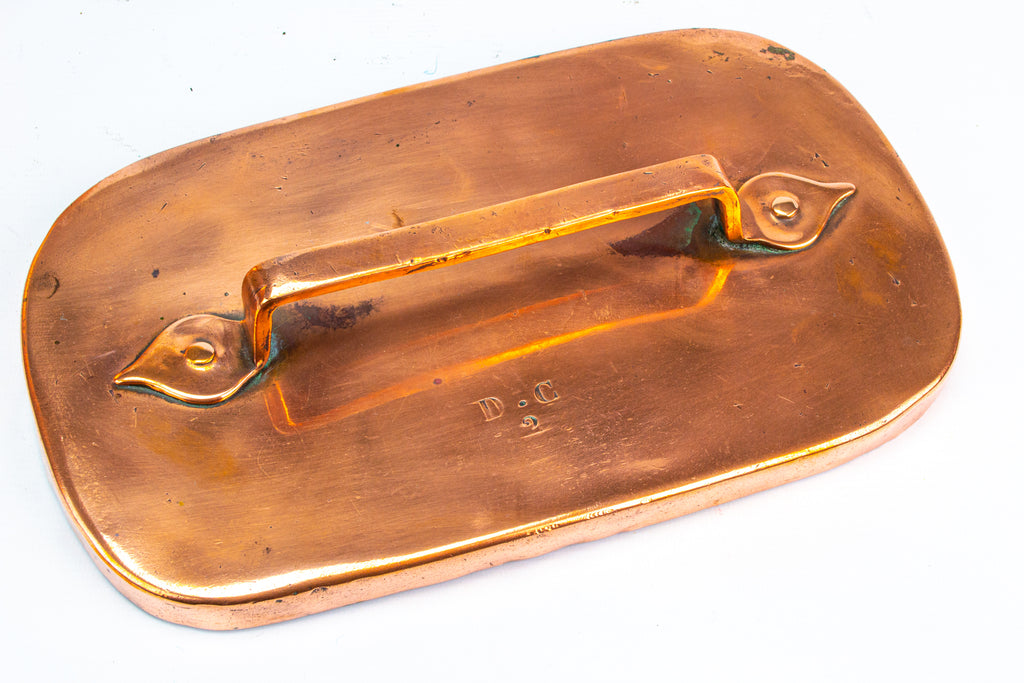 Antique Copper & Iron French Daubiere Braising Pan 19th Century