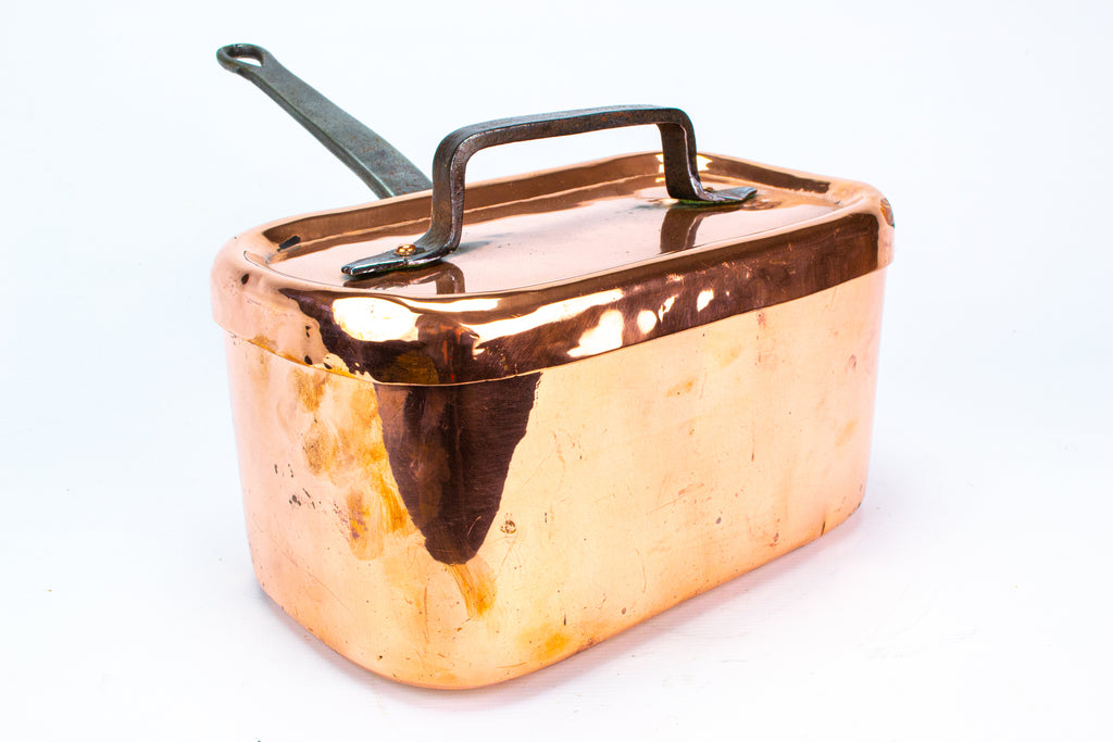 Copper & Iron French Daubiere Braising Pan 19th Century