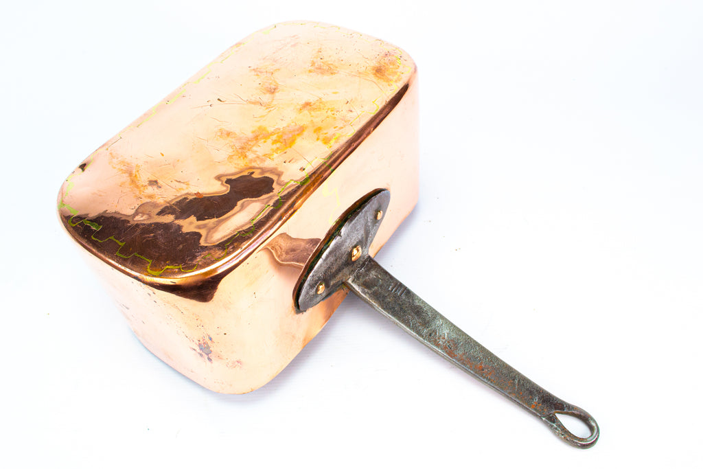 Copper & Iron French Daubiere Braising Pan 19th Century