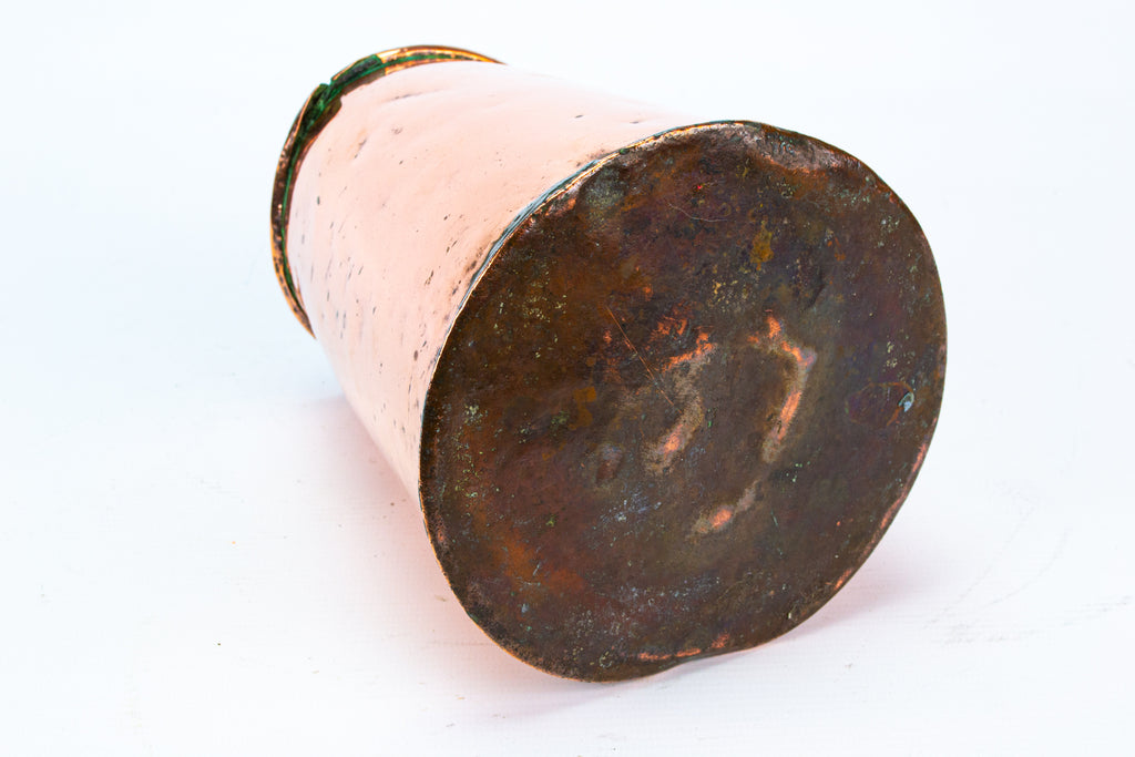 Large Polished Copper Tankard Antique Georgian