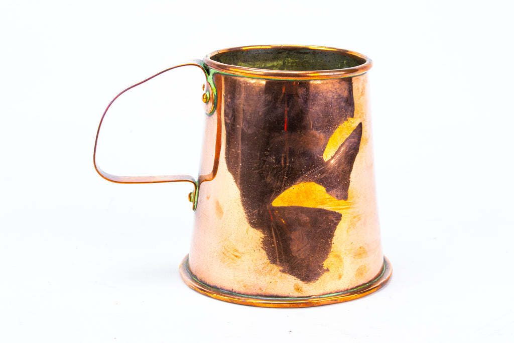 Polished Copper Beer Tankard Antique 19th Century