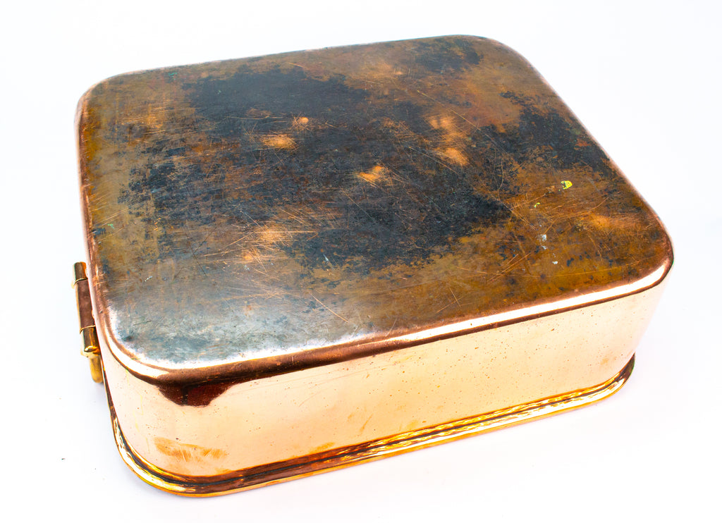 Large Rectangular Copper Roasting Pan 19th Century