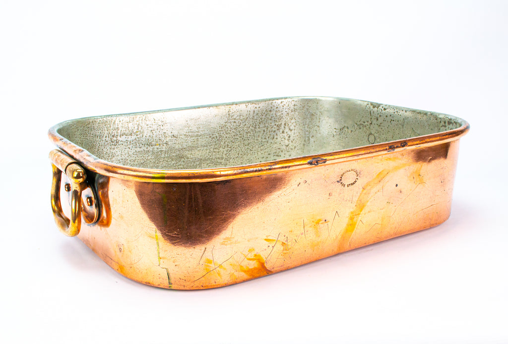 Copper Roasting Pan with Handles 19th Century