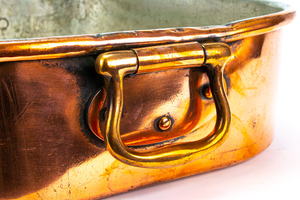 Copper Roasting Pan with Handles 19th Century