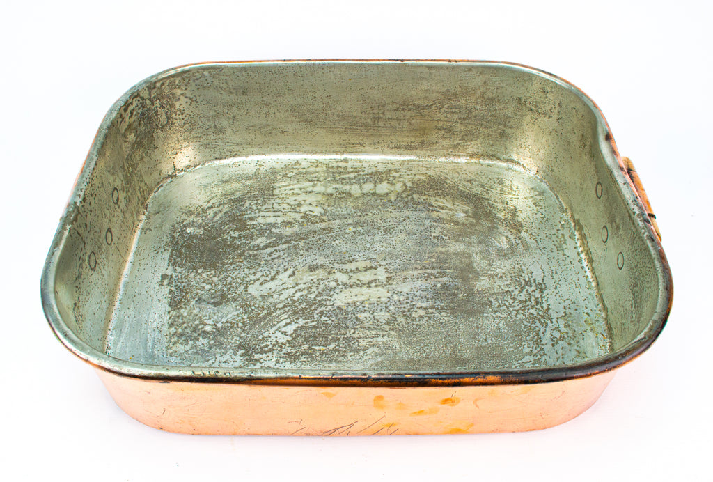 Copper Roasting Pan with Handles 19th Century