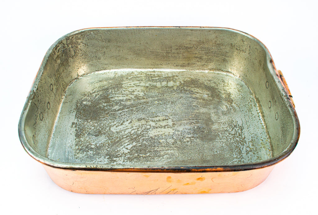 Copper Roasting Pan with Handles 19th Century