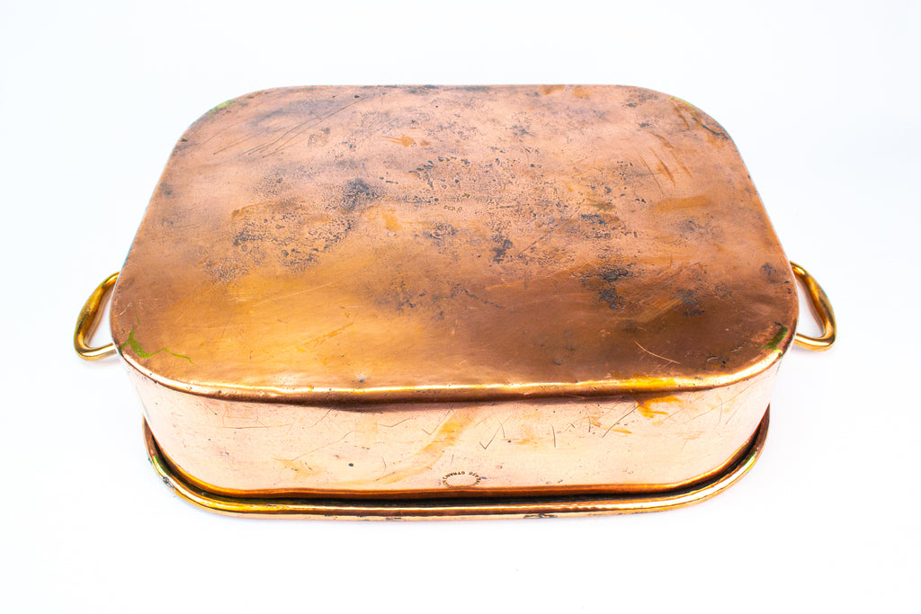 Copper Roasting Pan with Handles 19th Century
