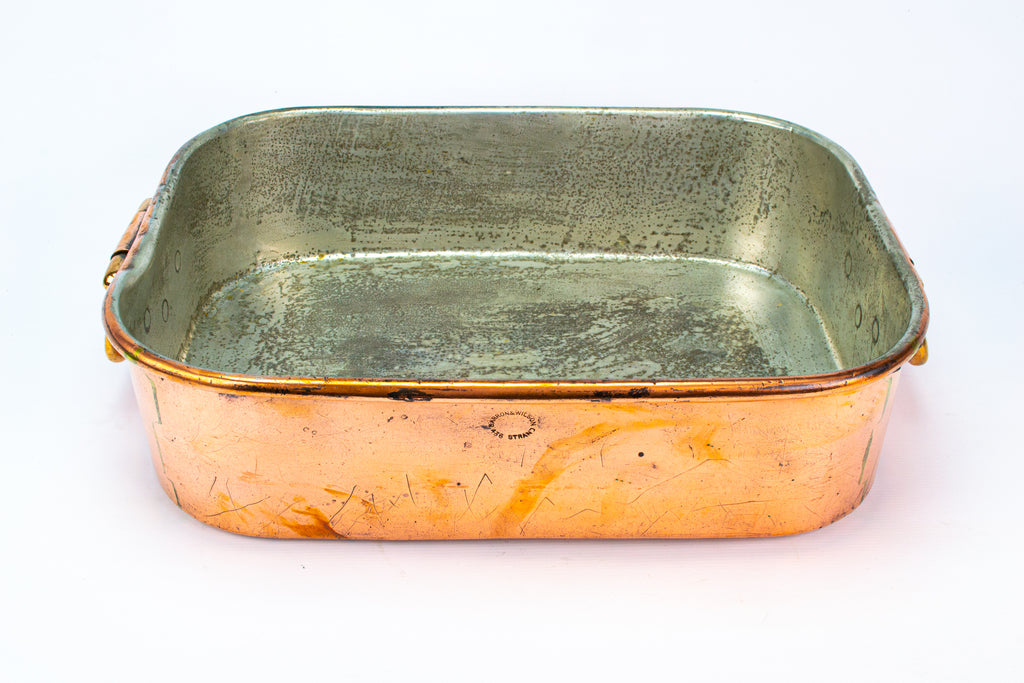 Copper Roasting Pan with Handles 19th Century