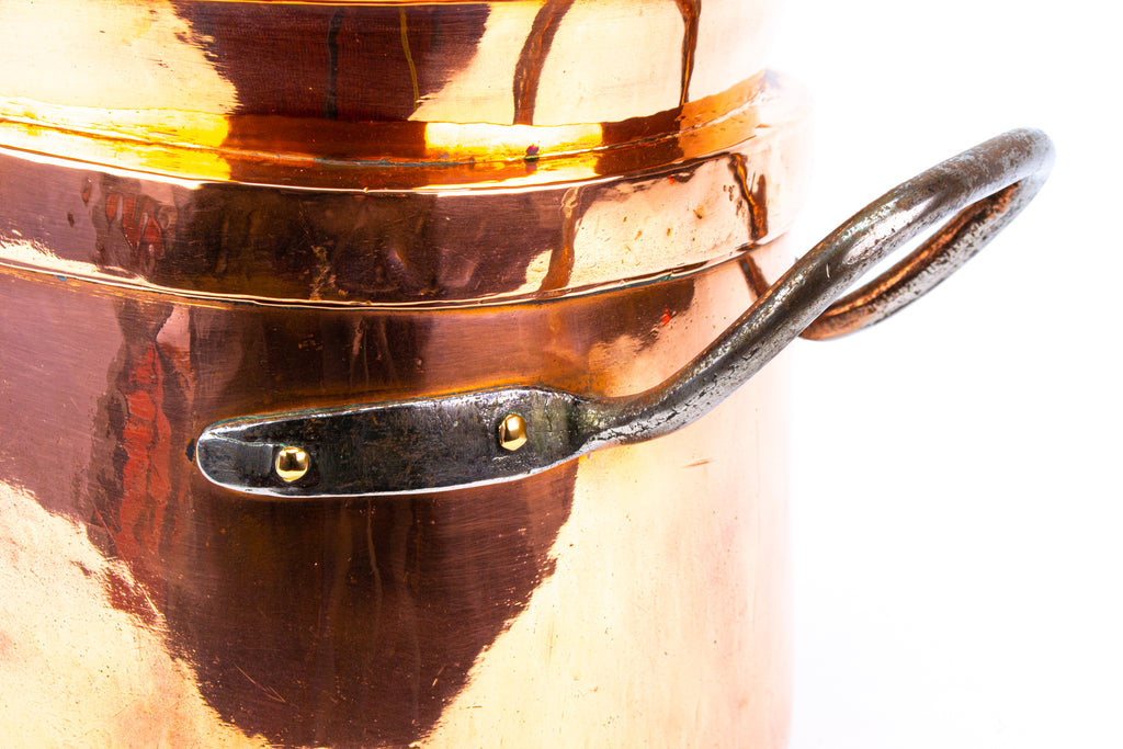 Copper & Iron French Daubiere Braising Pan 19th Century
