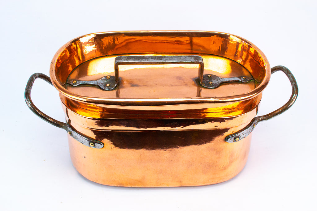 Copper & Iron French Daubiere Braising Pan 19th Century