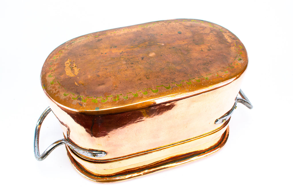 Copper & Iron French Daubiere Braising Pan 19th Century