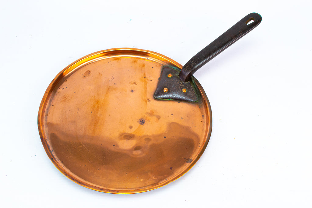 Antique Polished Copper Saucepan & Lid 19th Century