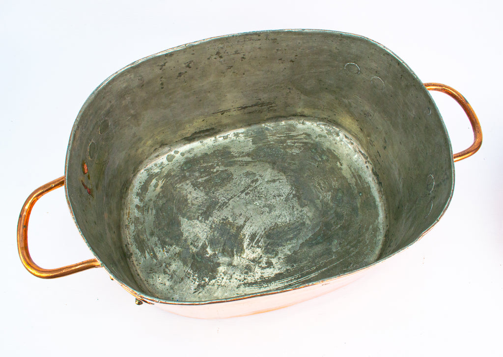 French Daubiere Braising Pan in Copper 19th Century